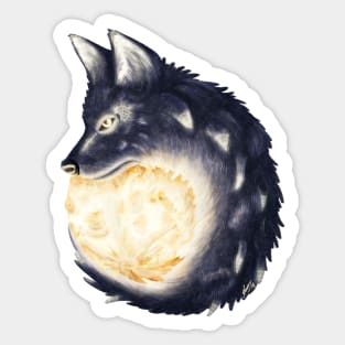 Moon Wolf Sticker